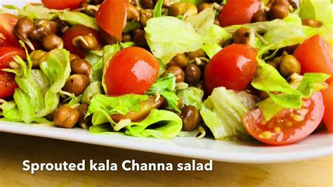 Sprouted Kala Channa Salad Vegetarian Gluten Free Youtube