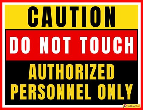 Caution Do Not Touch Sign – Free download and print for you.