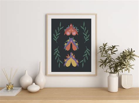Flower Blessing Vulva Wall Art Set Of Prints Womb Healing Vagina Art