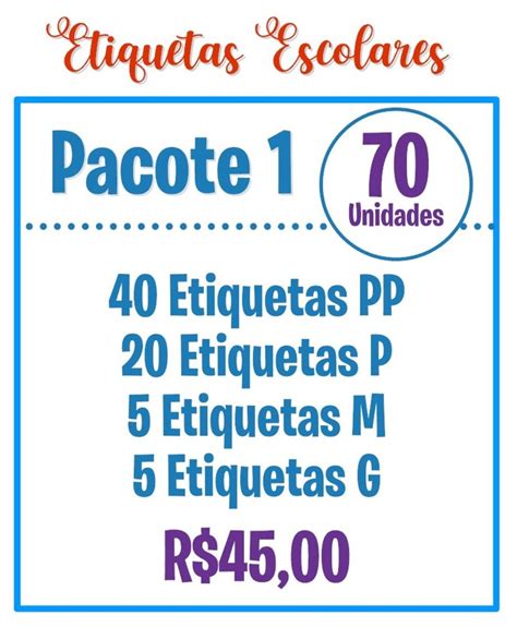 Kit 70 Etiquetas Escolares Pokémon Elo7 Produtos Especiais