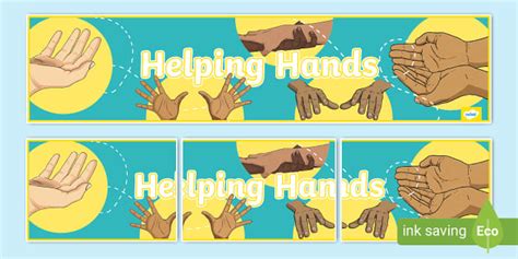 Helping Hands Display Banner Twinkl Ks2 Teacher Made