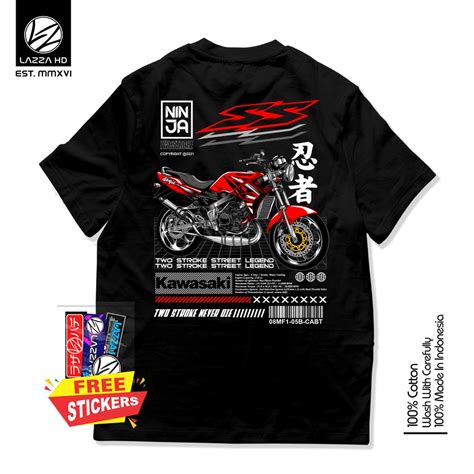 Jual Kaos Baju Distro 2 STROKE ORIGINAL MOTOR MERAH KAWASAKI NINJA 150