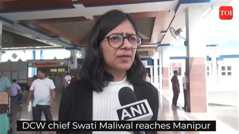 swati maliwal: DCW chief Swati Maliwal reaches Manipur