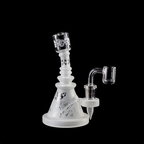 Skull N Bones 6 Frosted Glass Dab Rig Smoking Outlet