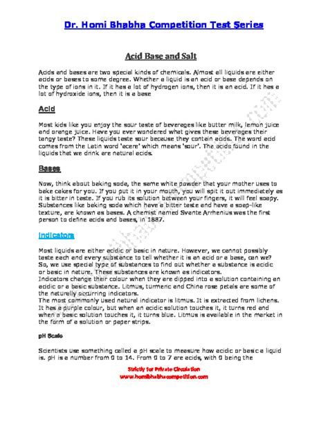 C Acid Base And Salt Pdfcoffee