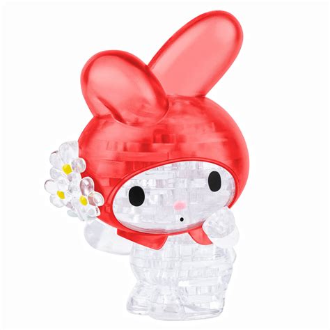 Sanrio My Melody Flower Red 3d Crystal Puzzle