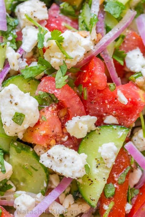 Tomato Cucumber Feta Salad Recipe Natashaskitchen