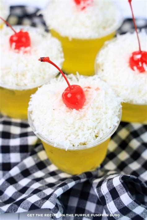 Easy Pina Colada Jello Shots Recipe With Coconut Rum