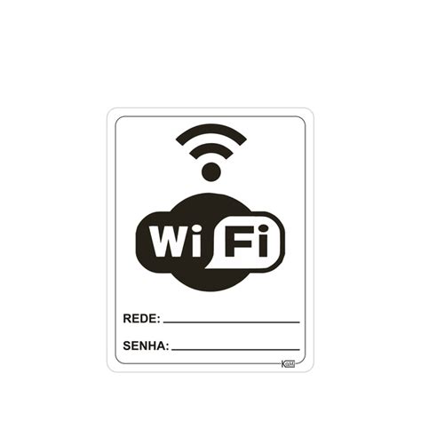 Placa Wi Fi Rede Senha Plástico 23x18cm Leroy Merlin