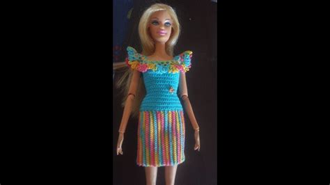 vestido de crochê para boneca barbie 10 passo a passo YouTube