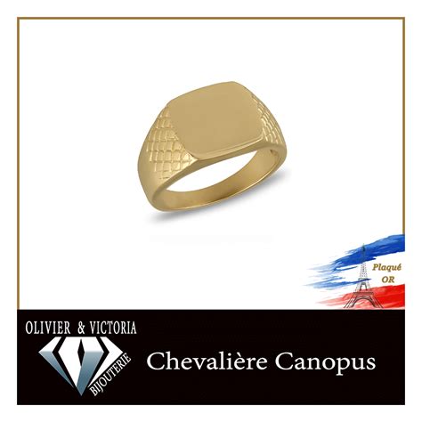 Bague Chevali Re Canopus Personnalisable Pour Homme Faite En Plaqu Or