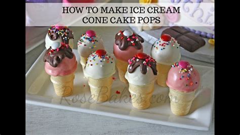 How To Make Ice Cream Cone Cake Pops Youtube