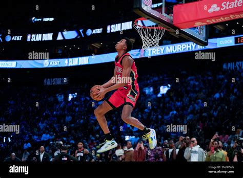 Trey Murphy III Of The New Orleans Pelicans Shoots During The Slam Dunk