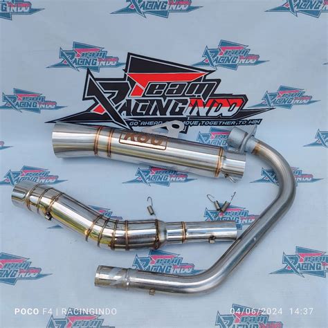 Exhaust 1set Kou Mahachai 51mm Open Spec Big Elbow For Raider150carb Fi Seniper150 Rs150 Bajaj