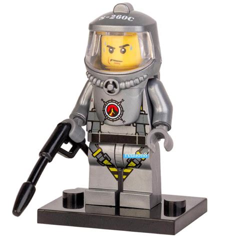 Radiation Suit Silver Hazmat Biohazard Suit Lego Compatible Minifigure