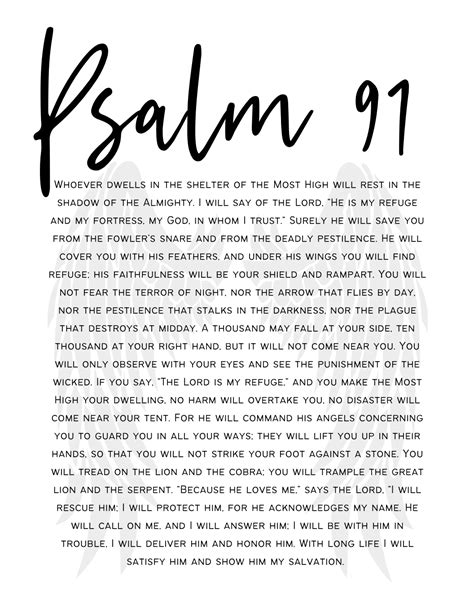 Psalm 91 Free Printable