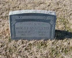 Merle Forest McAllister 1901 1955 Find A Grave Memorial