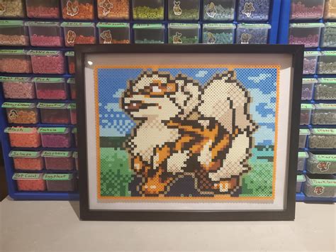 Arcanine Full Card Art Perler Bead Sprite Etsy