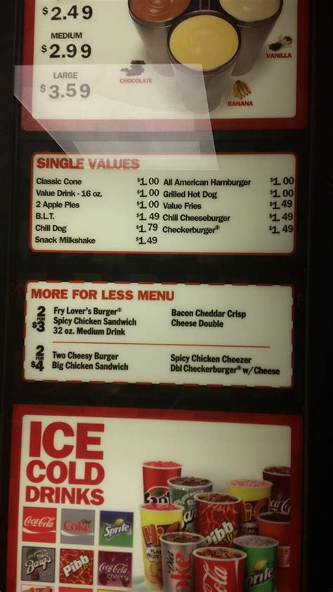 Checkers Menu Prices