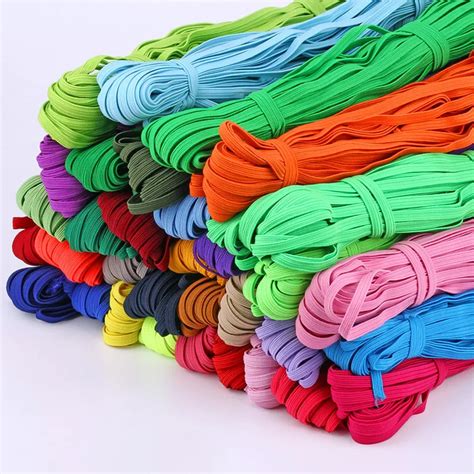 Colorful High Elastic Flat Elastic Bands 6mm Rope Rubber Band Line