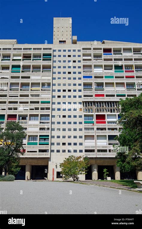 East Elevation Of The Unité Dhabitation An Apartment Building In