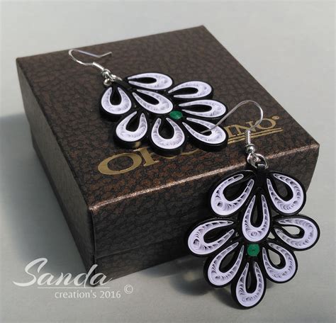 Quilled Paper Earrings By Sanda Dragot Cm Cm Quilled