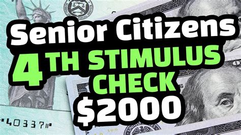 2000 STIMULUS CHECK UPDATE WILL SENIOR CITIZENS GET A FOURTH STIMULUS