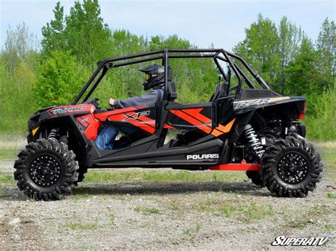 Polaris Rzr Xp 4 Turbo Rock Sliding Nerf Bars Black