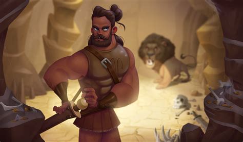 Hercules and the Nemean Lion on Behance