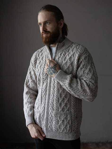 Ирландская шерстяная кофта XP3016 от Aran Crafts | IRISH WOOL