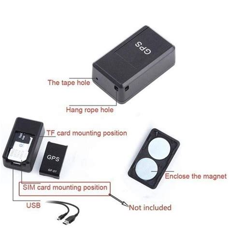 Купить Трекер слежения GPS маячок 07GF GSM/GPRS устройство для слежки с ...