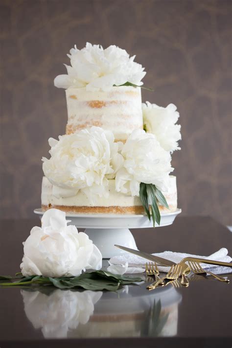Rezept Hochzeitstorte Semi Naked Cake Mit Pfingstrosen