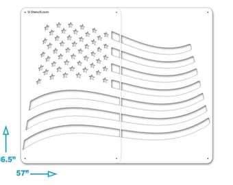 American Flag Rugged Stencil America Stencil Merica Etsy