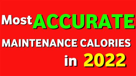 How To Calculate MAINTENANCE CALORIES Most ACCURATE WAY To Calculate