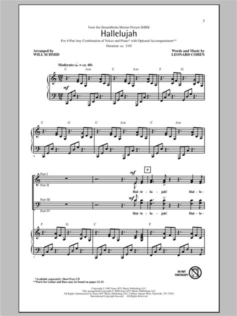 Hallelujah By Will Schmid Sheet Music For 4 Part Choir At Sheet Music