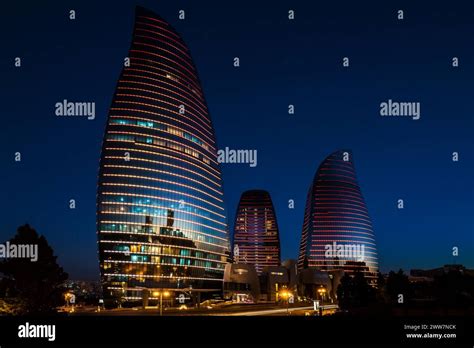 Azerbaijan, Baku, Flame Towers at night, Baku, Azerbaijan, Azerbaijan ...