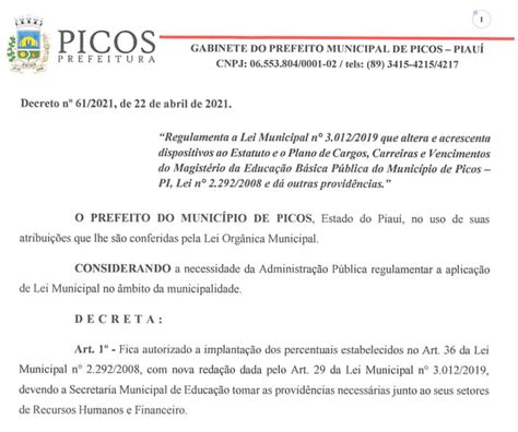 Sindserm Picos Pi Sindserm Analisa Legalidade Do Decreto Que