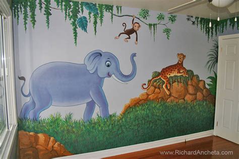 KID'S JUNGLE and ANIMAL MURAL PAINTING for Nursery Room - Montreal