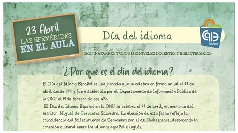 De Abril D A Del Idioma Chubut Educa Portal De Contenidos