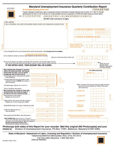 Complete Unemployment Insurance Claim Maryland Financial Report