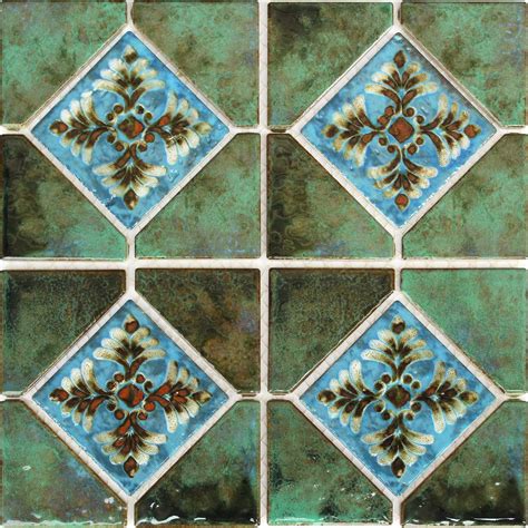 Verde Decorative 6 X 6 Waterline Pool Tile Aquatiles