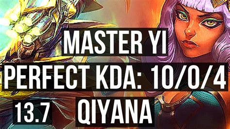 YI Vs QIYANA JNG 10 0 4 Quadra 1 8M Mastery Legendary 500