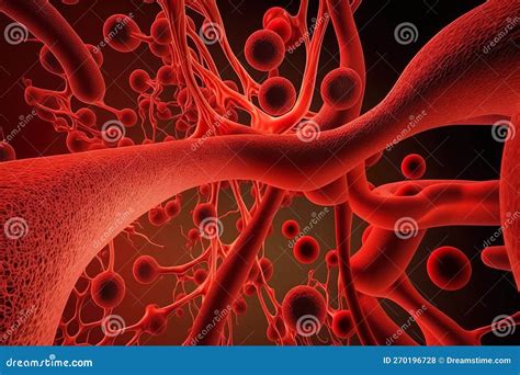 Sistema Circolatorio Del Sangue Arteria Vascolare Capillare E Globuli