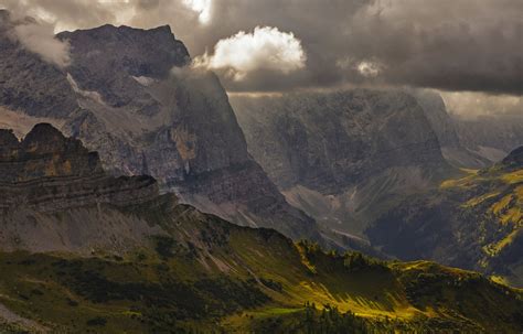 K Nature Sun Sunset Landscape Mountains Clouds Valley Trees