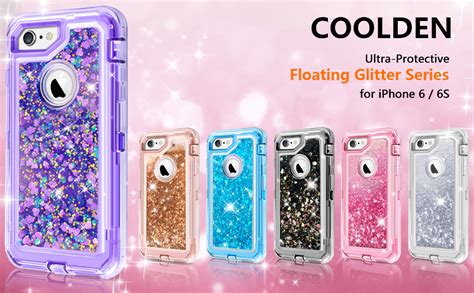 Coolden Case For Iphone Se 2020 Iphone 6s Protective Glitter Case For Women Girls