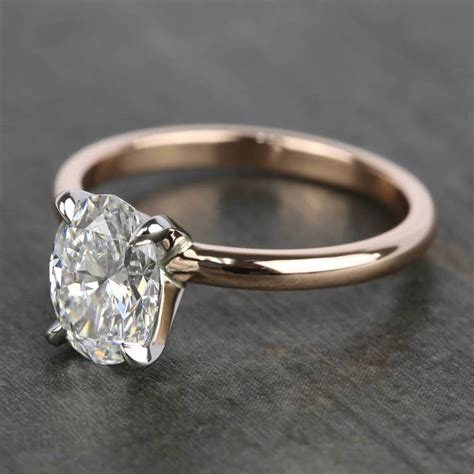 1.4 Carat Oval Cut Diamond Ring With Claw Prongs