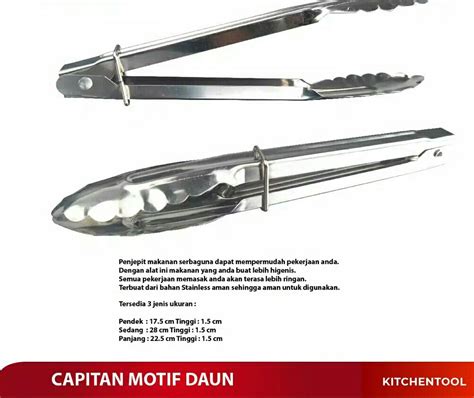 GCM CAPIT PENJEPIT GORENGAN STAINLESS Jepitan Model Daun Makanan