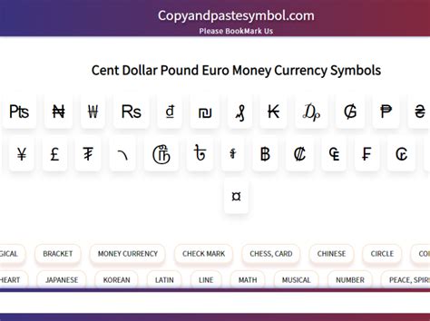 Currency Symbols By Copy And Paste Symbols On Dribbble