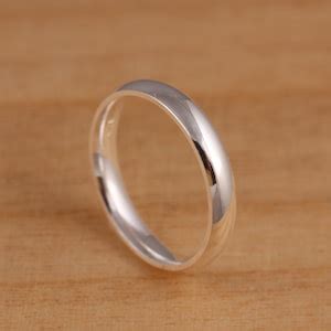 Solid 925 Sterling Silver Plain Wedding Band Ring Comfort Fit D Shaped