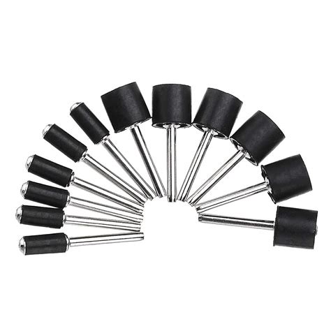 ChaRLes 12Pcs 1 8 Inch Shank Sanding Drum 12 7Mm 6 3Mm Rubber Mandrel